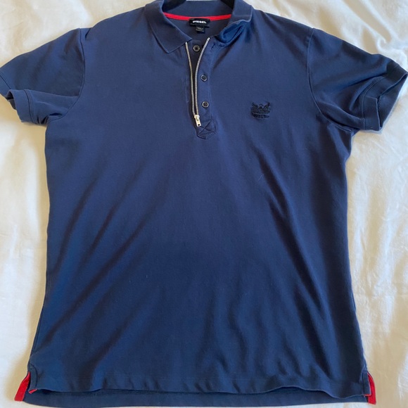 Diesel Polo with 3/4 Zipper/Buttons - Picture 1 of 4